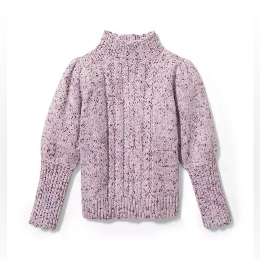 ❌SOLD ❌ 
Janie and Jack Lilac Speckled Cable Knit Sweater